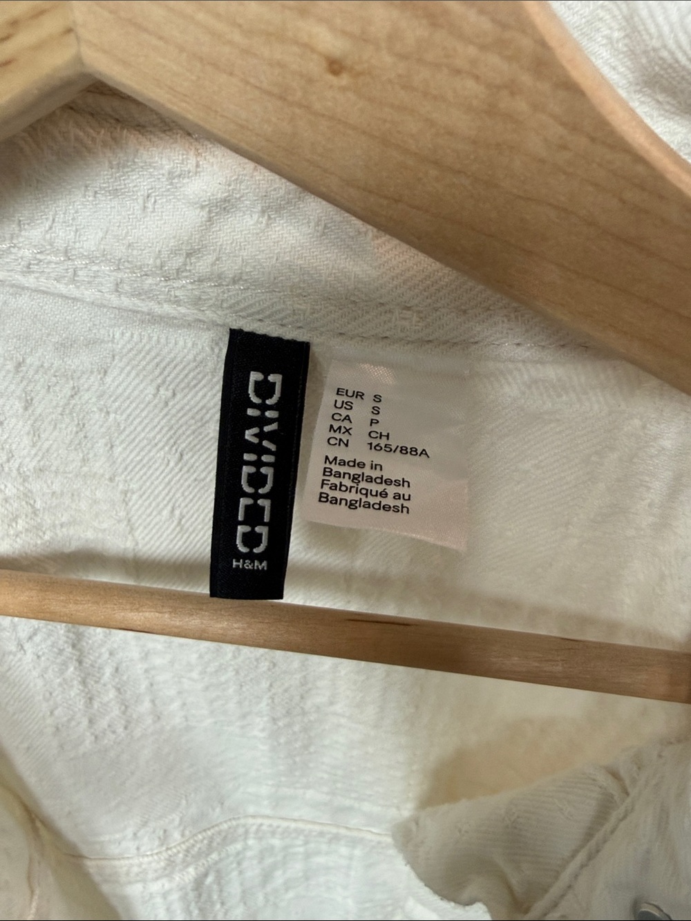 H&M DIVIDED Off-White twill overshirt - Picture 4 of 5